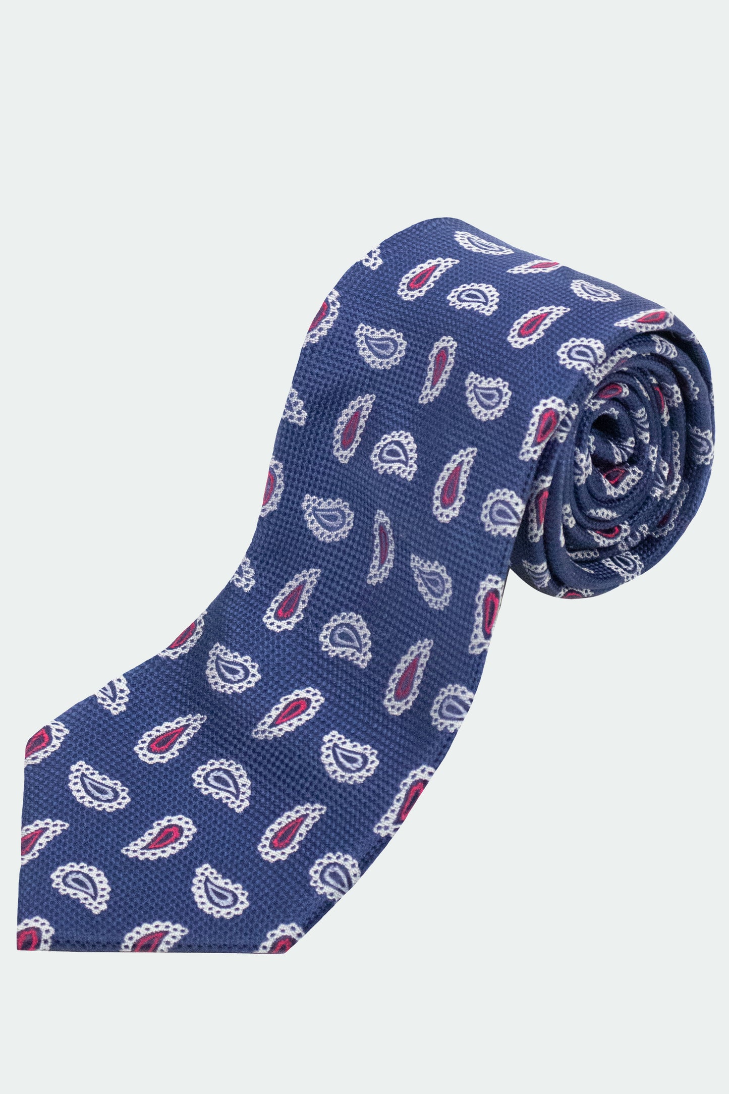 Navy Spaced Paisley