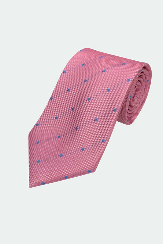 Pink Pin Dot Navy