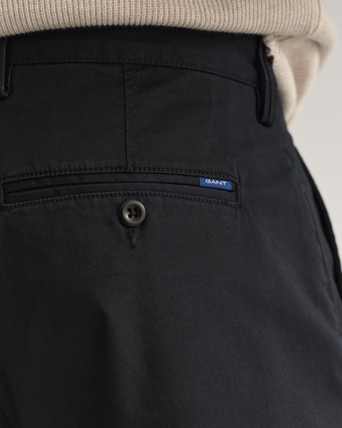 Black Regular Gant Twill Chinos