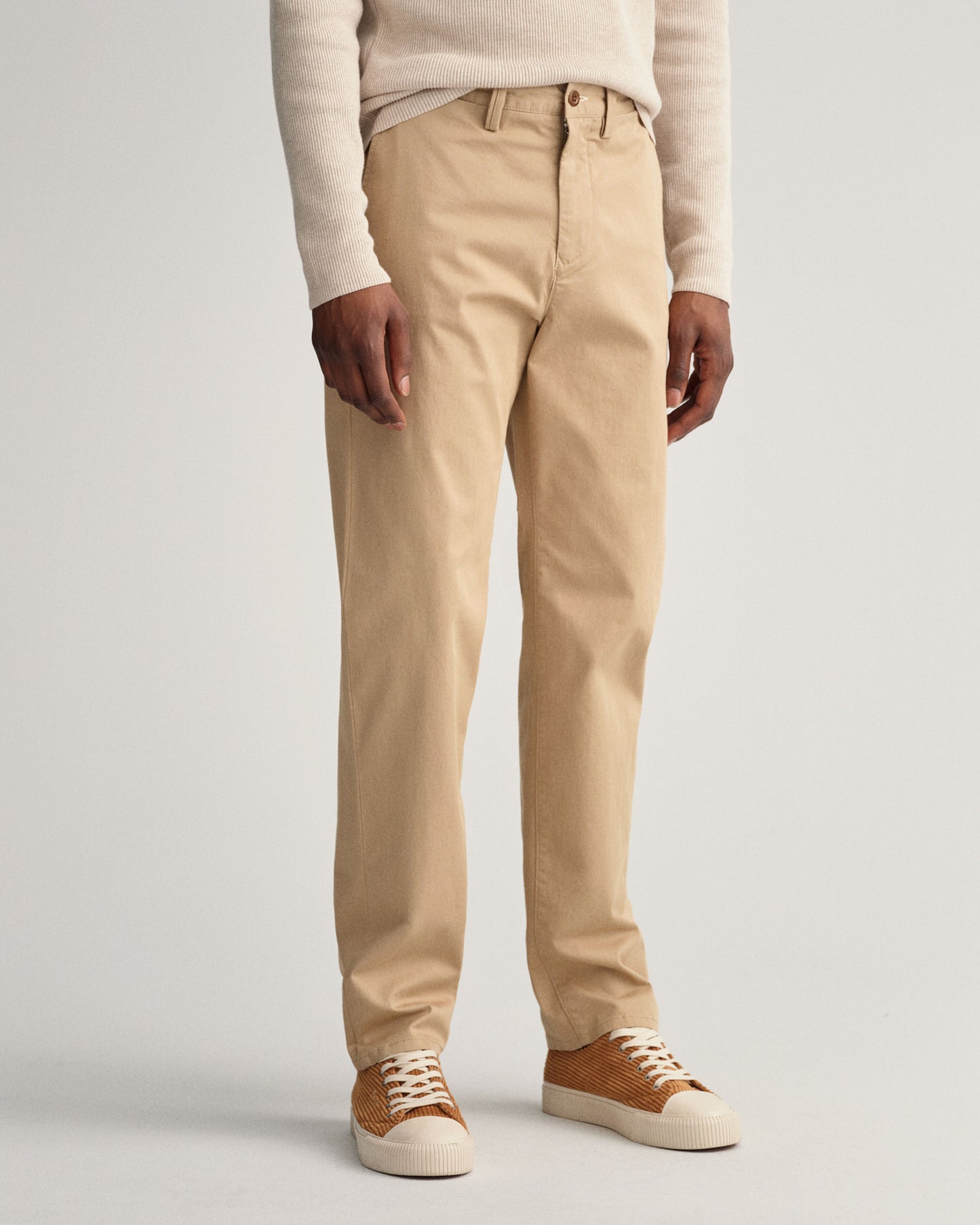 Dark Khaki Regular Gant Twill Chinos