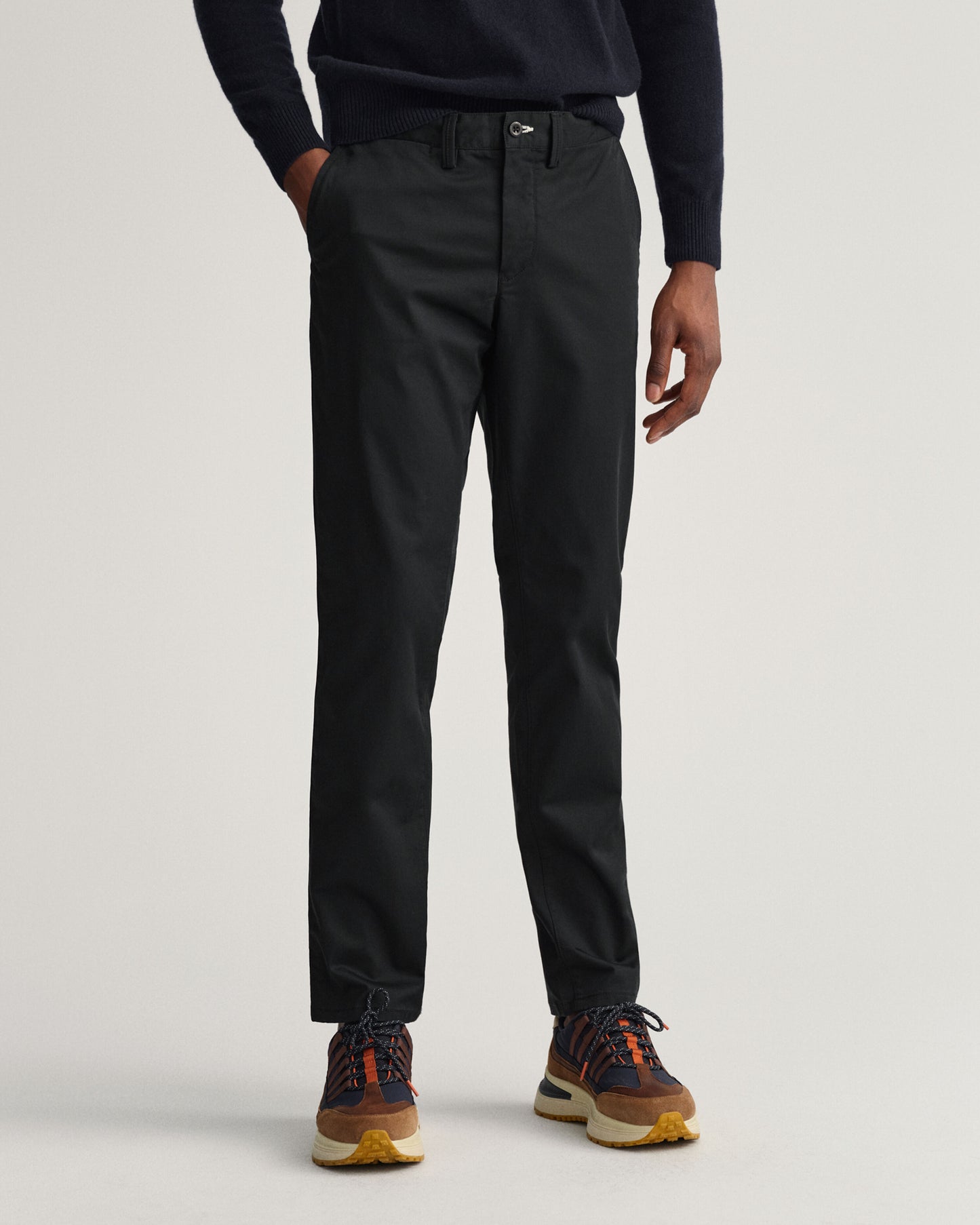 Black Gant Slim Twill Chinos