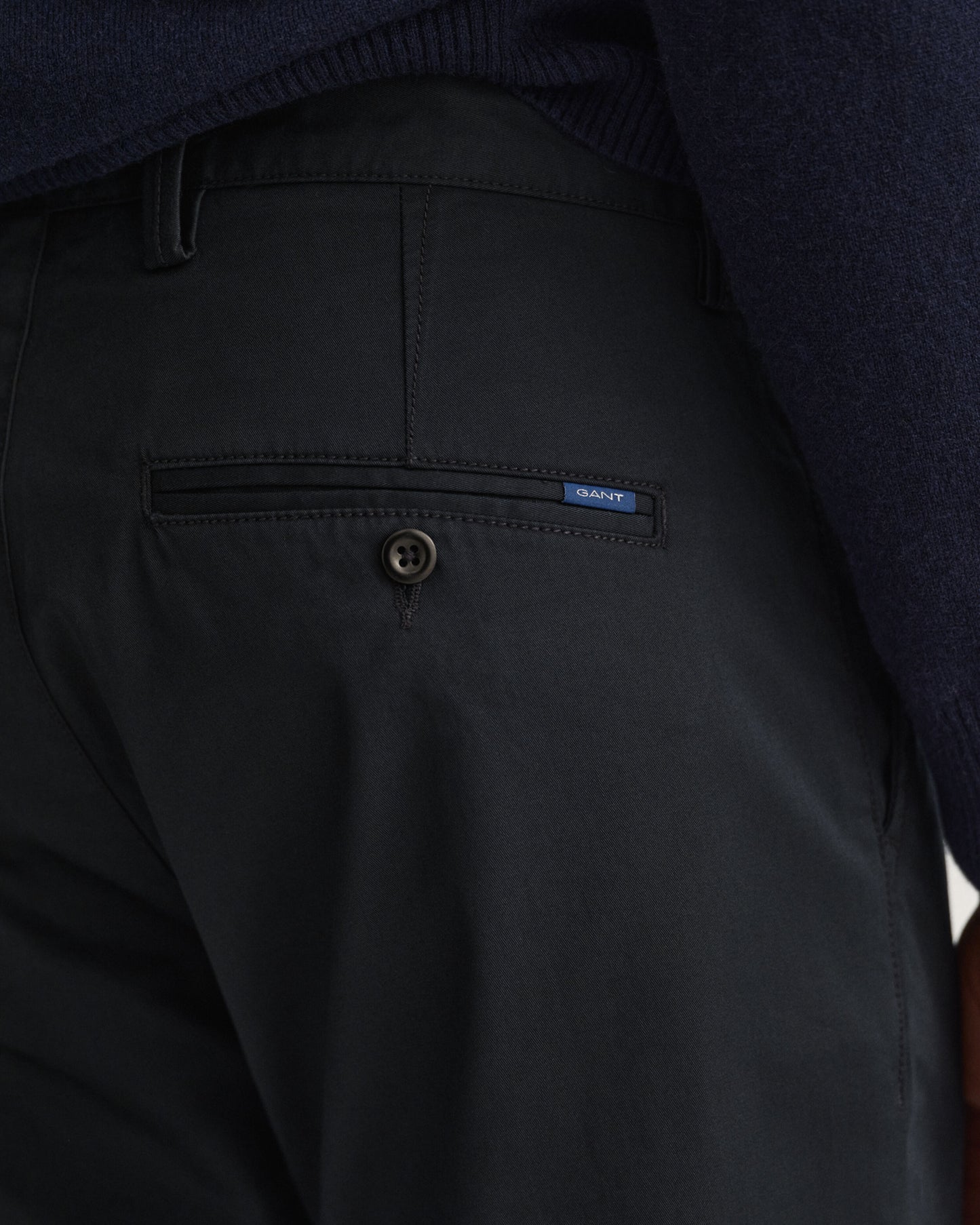 Black Gant Slim Twill Chinos
